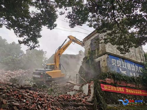 宿松县龙井南路改造工程项目房屋拆除不停歇